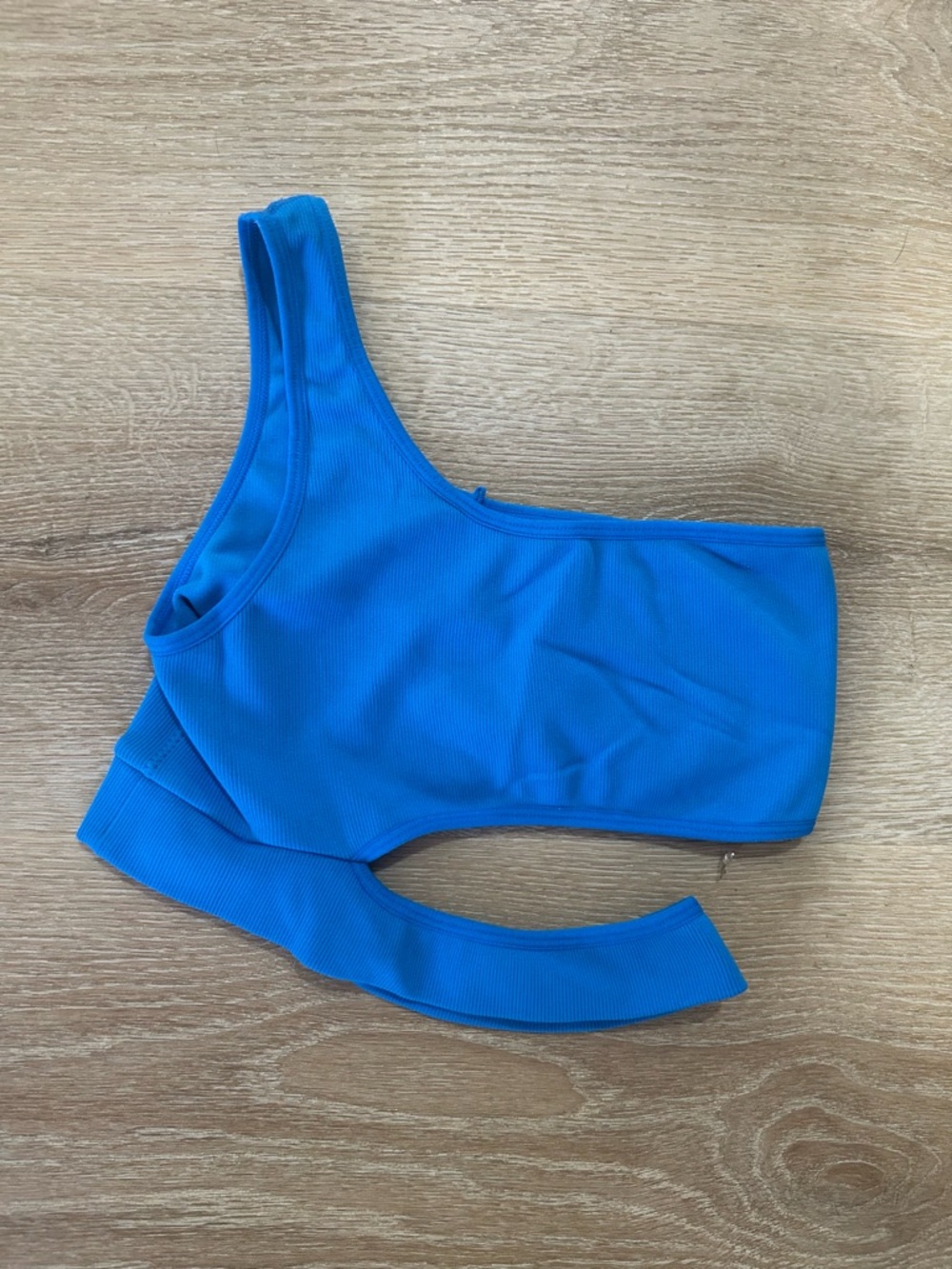 Garage Sports Bra One Shoulder Women’s Small Blue Gym Pull On